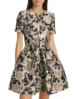 Floral A-Line Cocktail Dress