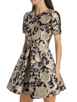 Floral A-Line Cocktail Dress