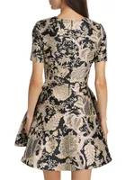 Floral A-Line Cocktail Dress