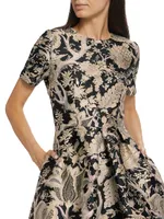 Floral A-Line Cocktail Dress