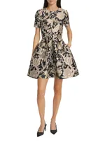 Floral A-Line Cocktail Dress