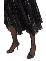 Lou Sequined Keyhole Midi-Dress