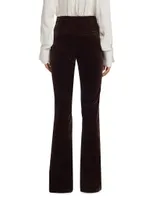 Sophie Velvet Slim-Straight Trousers