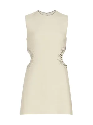 Skyla Embellished Wool-Blend Minidress