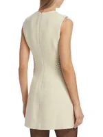 Skyla Embellished Wool-Blend Minidress
