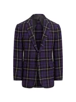 Kent Plaid Cashmere Two-Button Suit Jacket