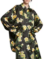 Floral Minimal Shirt Large Fit