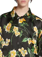 Floral Minimal Shirt Large Fit