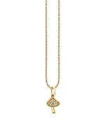 Tiffany 14K Yellow Gold & 0.053 TCW Diamond Mushroom Pendant Necklace