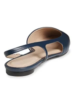 COLLECTION Leather Slingback Flats