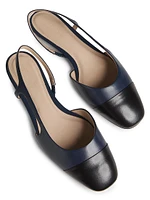 COLLECTION Leather Slingback Flats