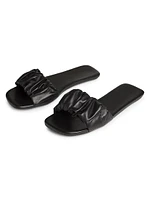 COLLECTION Ruched Leather Sandals