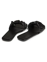 COLLECTION Ruched Leather Sandals