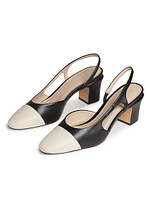 COLLECTION 60MM Leather Slingback Pumps