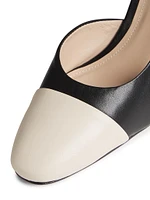 COLLECTION 60MM Leather Slingback Pumps