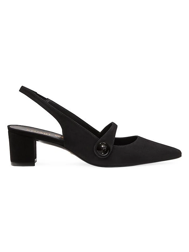 50MM Leather Slingback Pumps