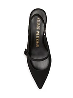 50MM Leather Slingback Pumps