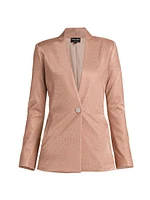 Metallic Bonded Jersey Blazer