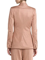 Metallic Bonded Jersey Blazer