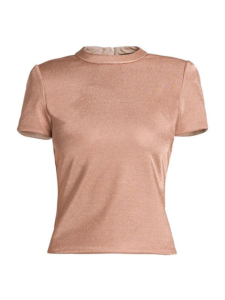 Metallic Bonded Jersey T-Shirt