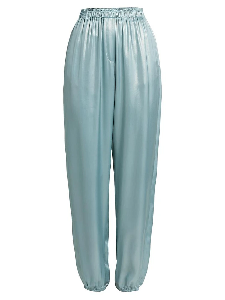 Laminated Satin Joggers