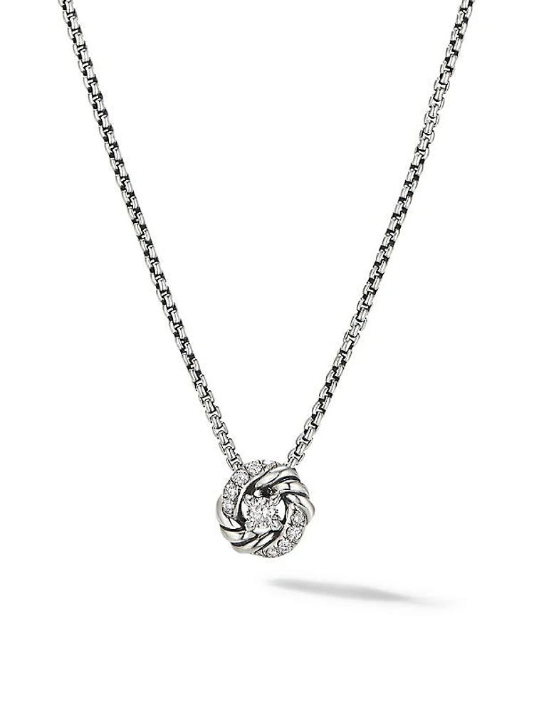 Petite Infinity Pendant Necklace With Diamonds