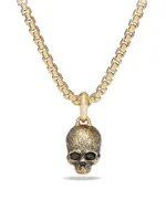 Memento Mori Skull Amulet in 18K Yellow Gold