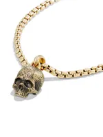 Memento Mori Skull Amulet in 18K Yellow Gold