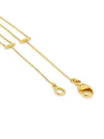 18K Yellow Gold, Ceylon Sapphire & 2 TCW Diamond Halo Pendant Necklace