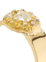 18K Yellow Gold & 1.15 TCW Diamond Cluster Ring
