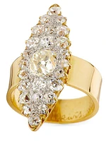 18K Yellow Gold & 3.5 TCW Diamond Marquise Cluster Ring