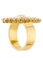 18K Yellow Gold & 3.5 TCW Diamond Marquise Cluster Ring