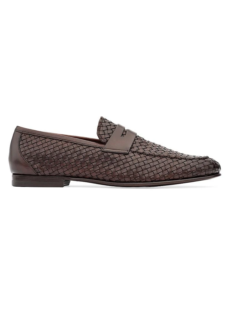 Zenith Woven Leather Loafers