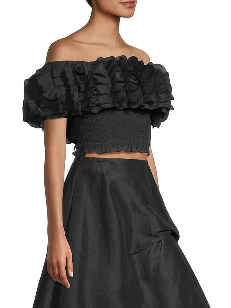 Ruffled Off-The-Shoulder Top