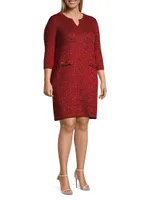 Tweed Knee-Length Dress