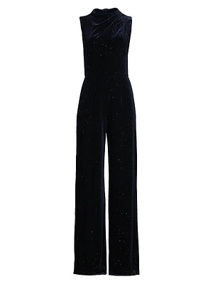 Corinne Velvet Sleeveless Jumpsuit