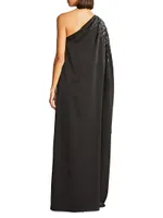 Chaya One-Shoulder Satin Gown