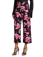 Alessia High-Rise Floral Wide Crop Jeans