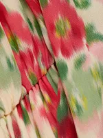 Floral Silk Off-The-Shoulder Dress