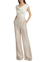 Bettina Metallic Tweed Pants