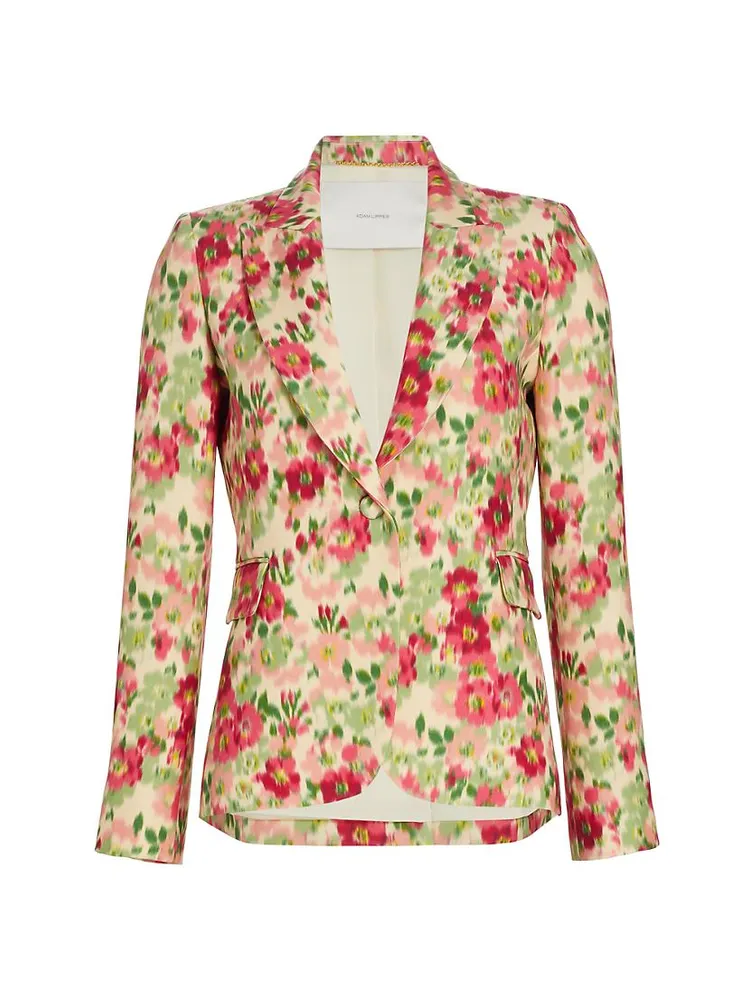 Floral Single-Breasted Blazer