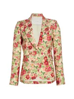 Floral Single-Breasted Blazer