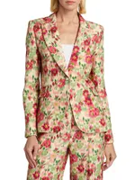 Floral Single-Breasted Blazer