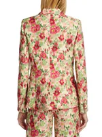 Floral Single-Breasted Blazer