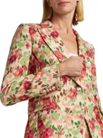 Floral Single-Breasted Blazer