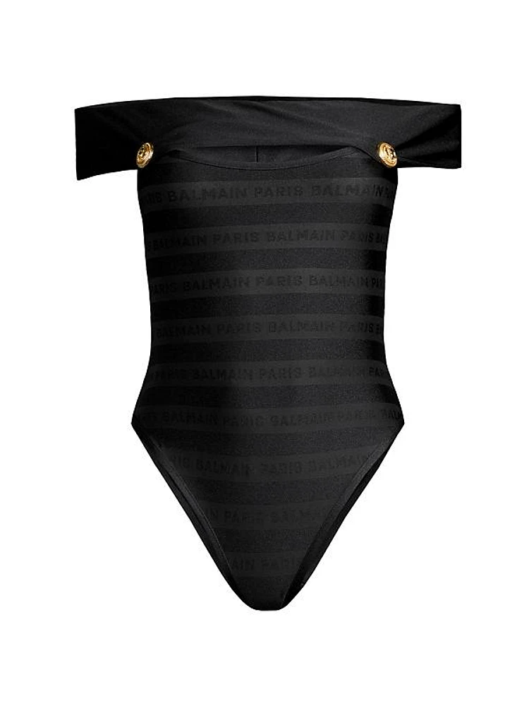 Logo One-Piece Swimsuit