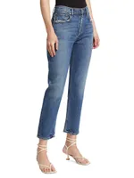 Riley Long High-Rise Straight Jeans