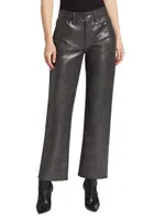 Sloane Leather-Blend Pants