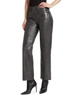 Sloane Leather-Blend Pants