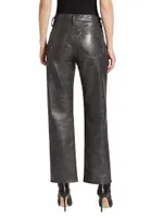 Sloane Leather-Blend Pants